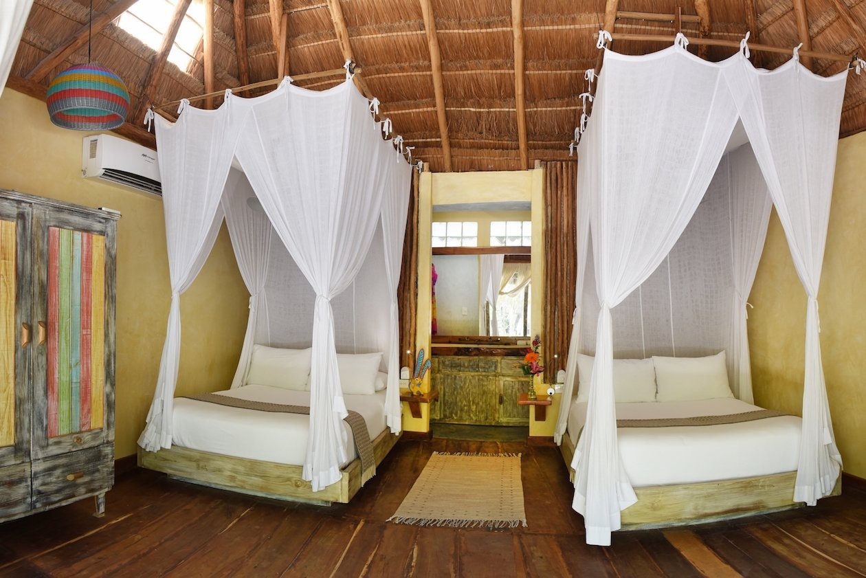 Beach Cabanas Tulum Mexico - Two Beds Cabanas
